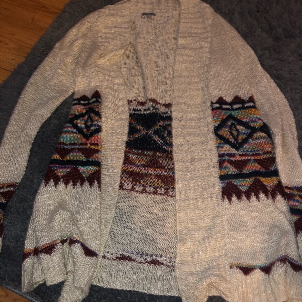 multi colored cardigan